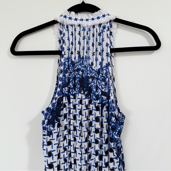 Poupette St. Barth Belinda Printed Dress Blue Size 0 - Picture 8 of 11